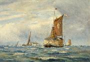 William Lionel Wyllie A Breezy Day on the Medway, Kent painting